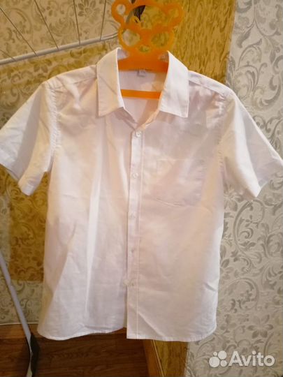 Рубашка школьная, размер 128