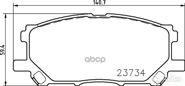 Колодки тормозные дисковые перед (PF-1497)