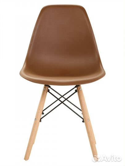 Стул в стиле eames DSW, коричневый, 4 шт