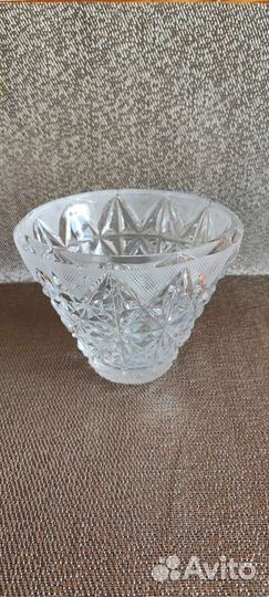 Хрусталь, новая, высота 12, диаметр 15, ваза