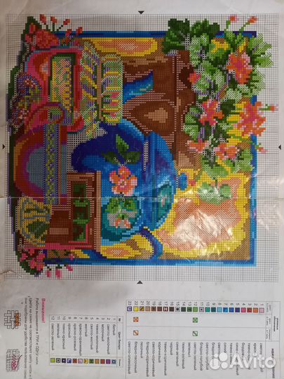 Схема для вышивания крестом и бисером