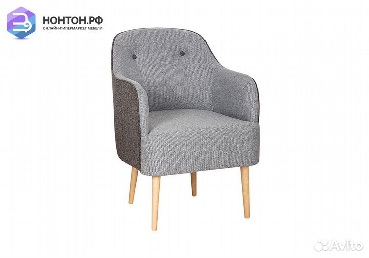 Кресло Алекса серое / темно-серое
