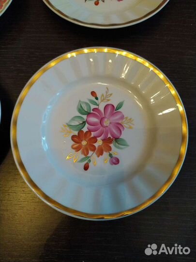 Десертные тарелки, фарфор Вербилки
