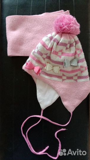 Шапка с шарфом р.48-50