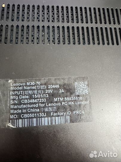 Lenovo m30-70 разбор