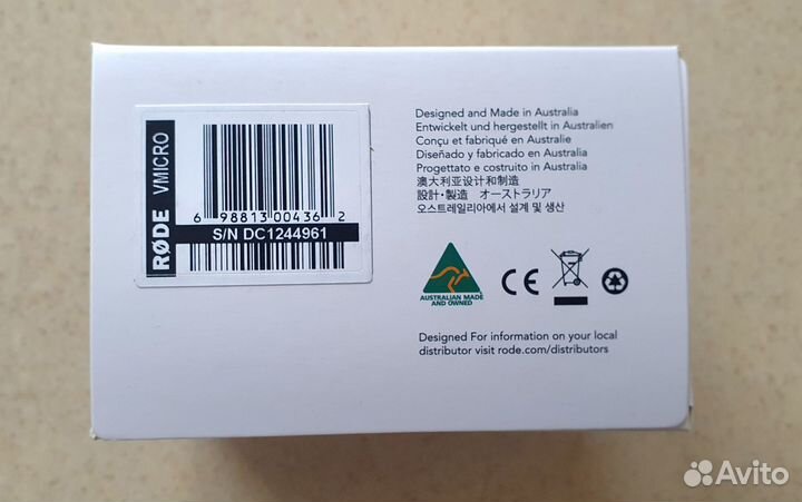Микрофон Rode VideoMicro (новый)