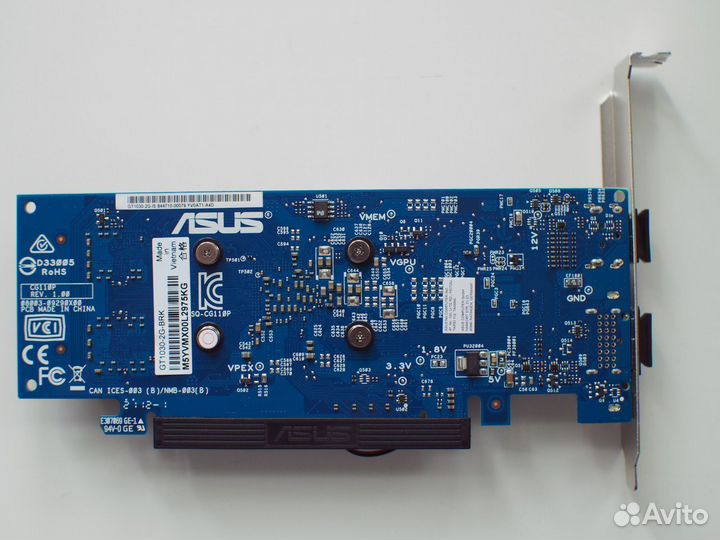 Видеокарта Asus GeForce GT 1030 2G, GT1030-2G-BRK