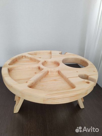 Винный столик деревянный менажница