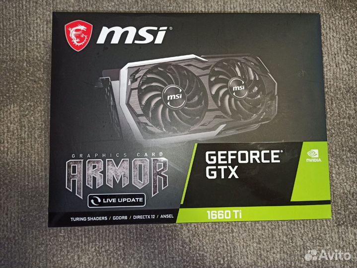 Видеокарта GTX 1660 TI super MSI palit asus
