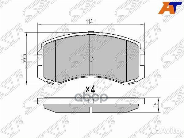 Колодки тормозные перед MMC lancer cedia ST-MR5