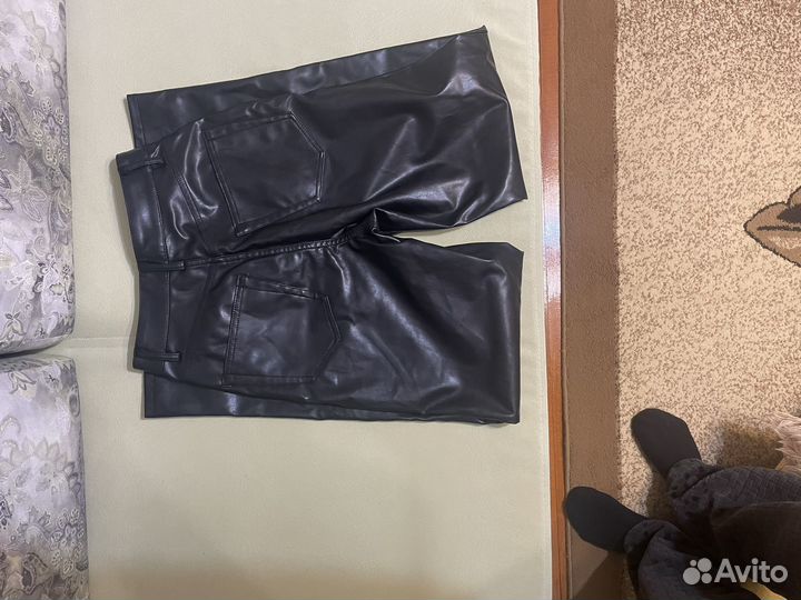 Кожаные брюки женские