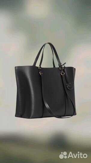 Сумка шопер натуральная кожа черная