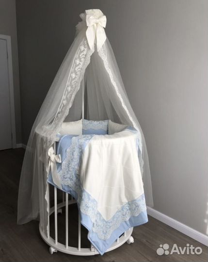 Бортики и балдахин в кроватку