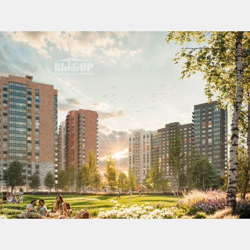 2-к. квартира, 60,9 м², 10/17 эт.