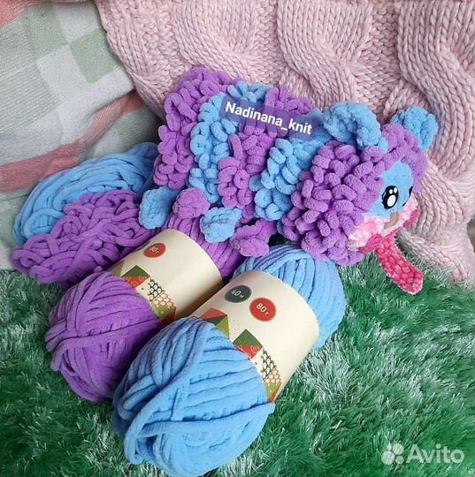 Пряжа для вязания гусеницы-мопса с инструкцией