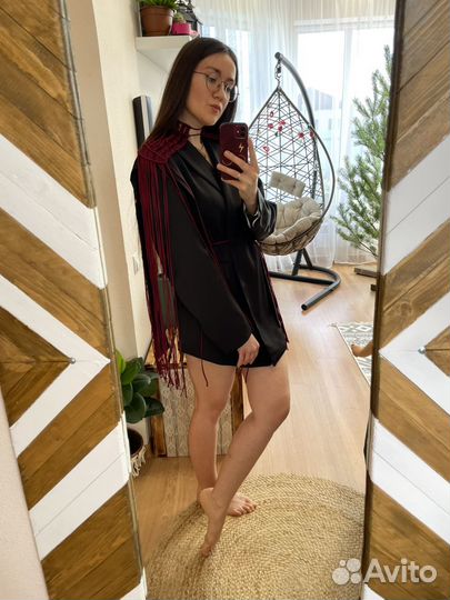 Макраме чокер, эполеты