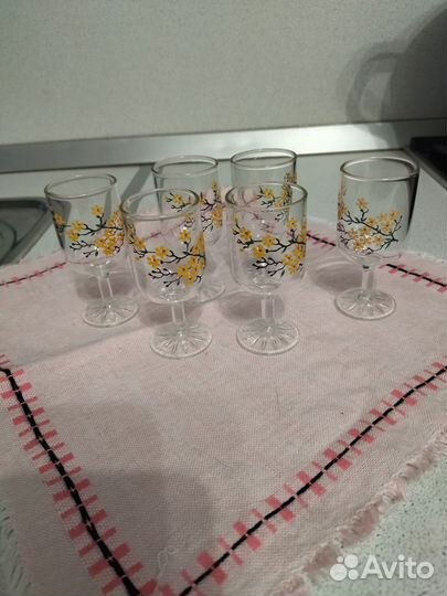 Хрустальные рюмки на ножке СССР