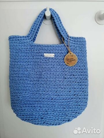 Сумка шоппер вязаная ручная работа