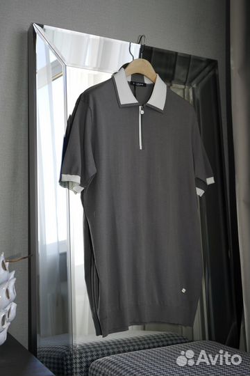 Поло Kiton в сером цвете