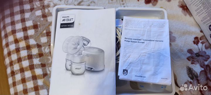 Молокоотсос avent электрический