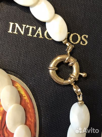 Старинные бусы натуральный перламутр