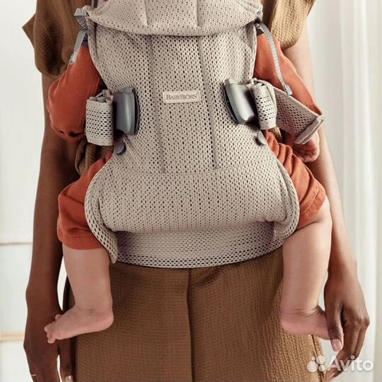 Эргорюкзак babybjorn one air mesh бежевый