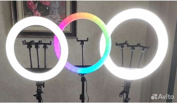 Кольцевая лампа 36 см. новая