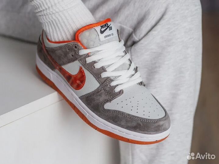 Crushed DC Skate Shop x Nike SB Dunk Low Brown Whi