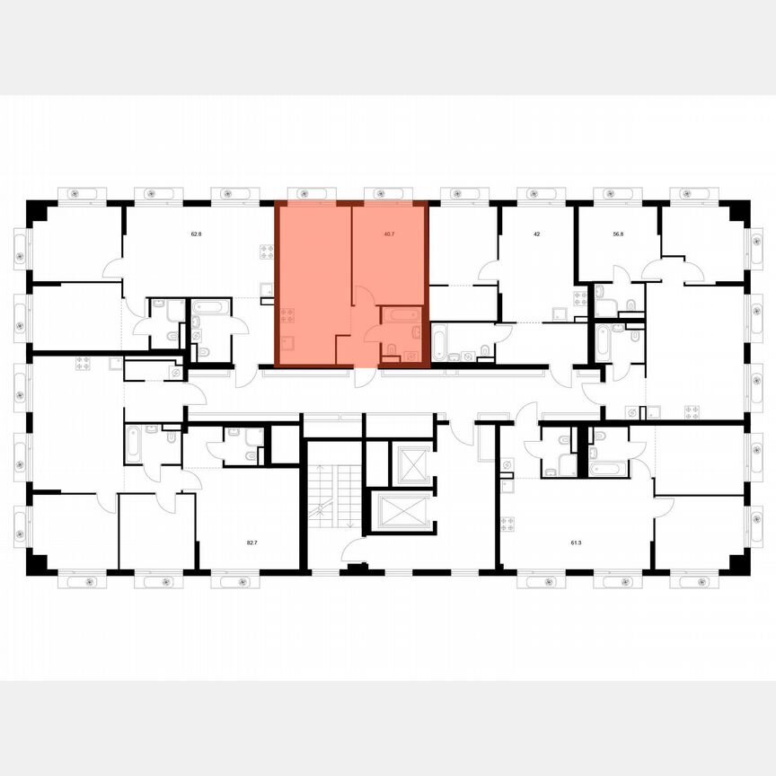 1-к. квартира, 40,7 м², 14/22 эт.