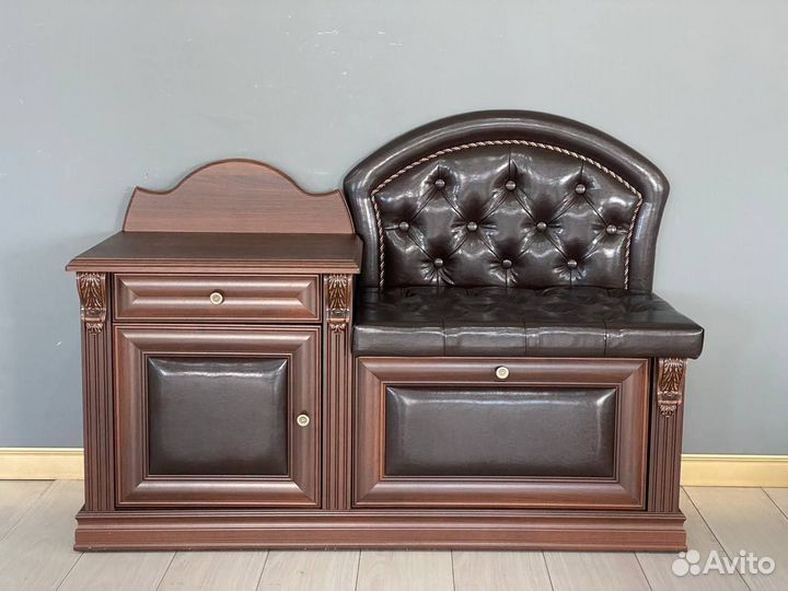 Банкетка-обувница с тумбой Благо Б5.11-4 орех