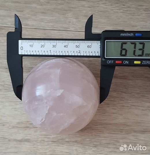 Шар розовый кварц натуральный