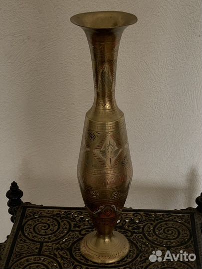 Вазы для цветов и напольные Латунь Роспись Винтаж