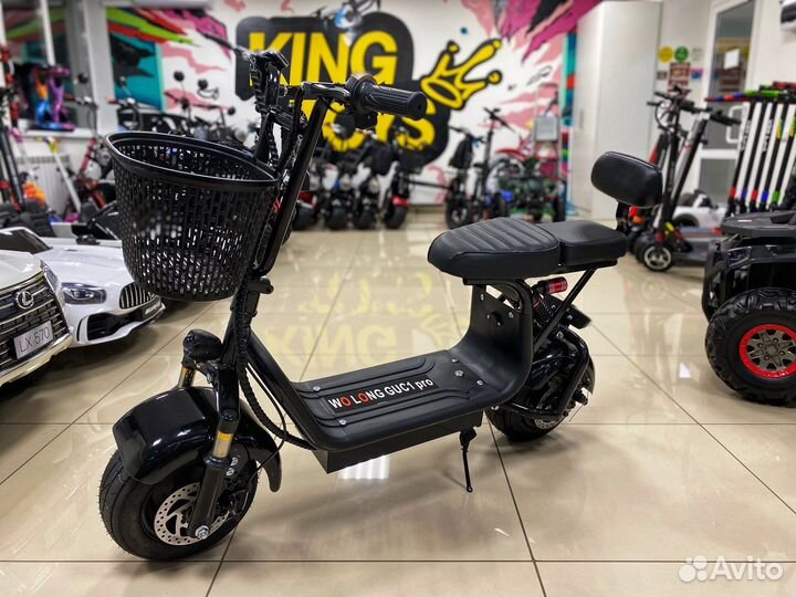 Электроскутер Wolong C 1 PRO 1000W 13ah NEW V-2.1