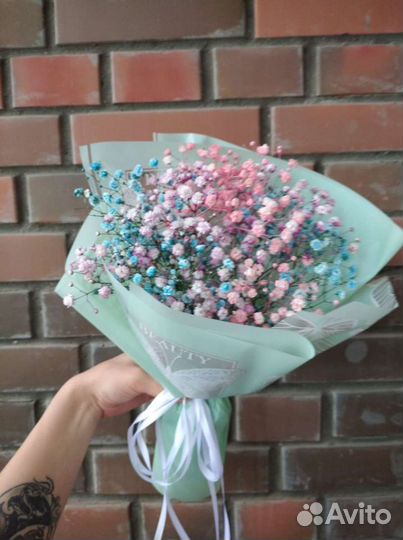 Букет комплимент из гипсофилы