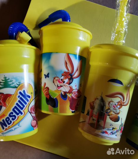 Стакан с трубочкой Несквик