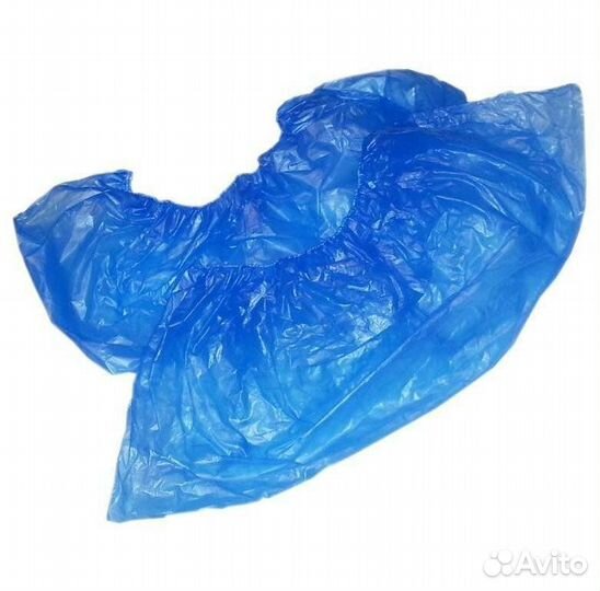 Бахилы особо прочные с двойной резинкой 50 мкм