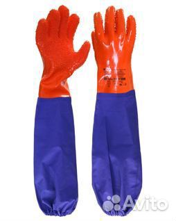 Перчатки для рыбообработки с нарукавниками,р.10