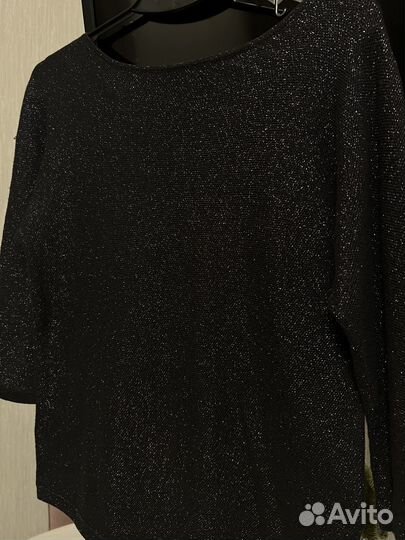 Кофта черная женская, с блестками,44-46