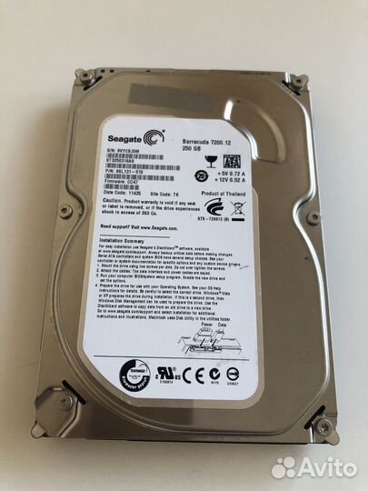 Жесткий диск Seagate 250 гб