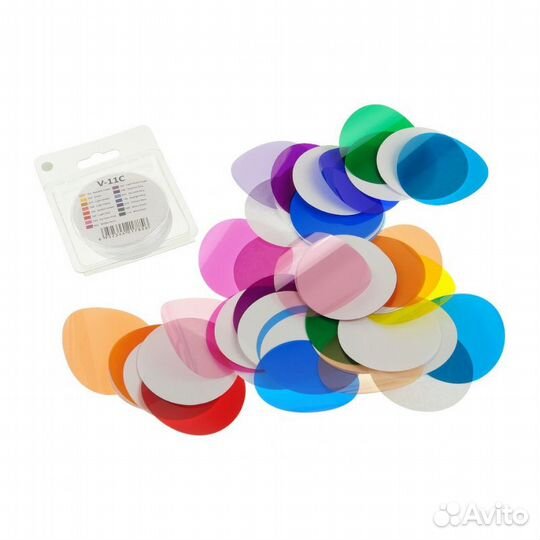 Набор цветных светофильтров Godox V-11C для круглой головки