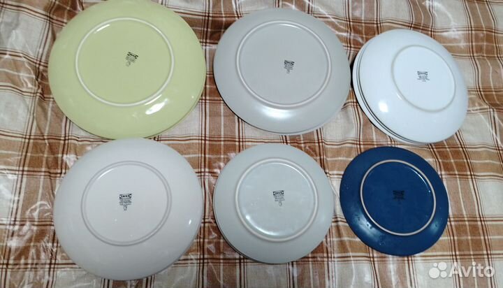 Тарелки IKEA разные 15 штук набором