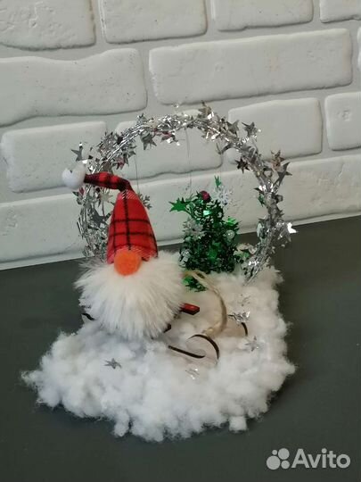 Новогодняя поделка, интерьерное украшение