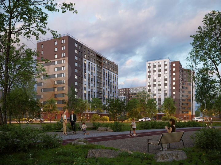 2-к. квартира, 57,3 м², 11/12 эт.