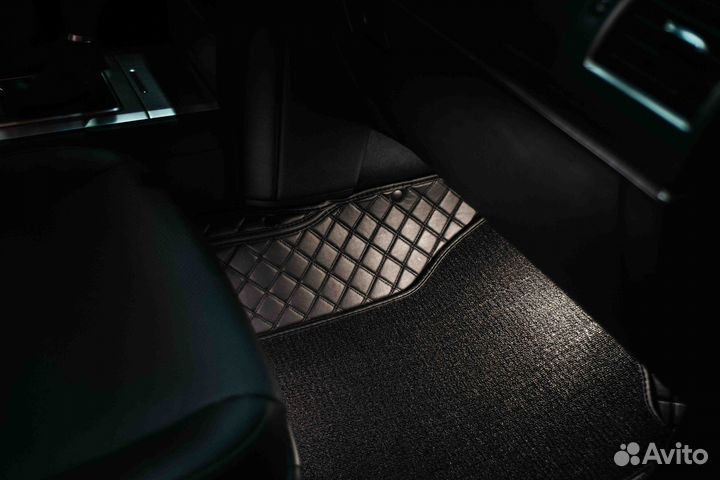 3D коврики из экокожи toyota prado