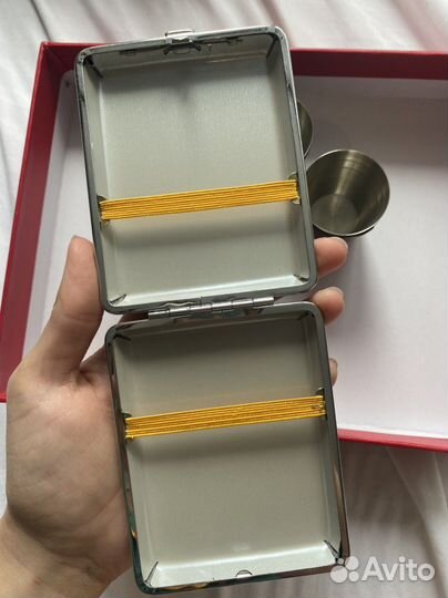 Подарочный набор фляжка+портсигар для мужчин