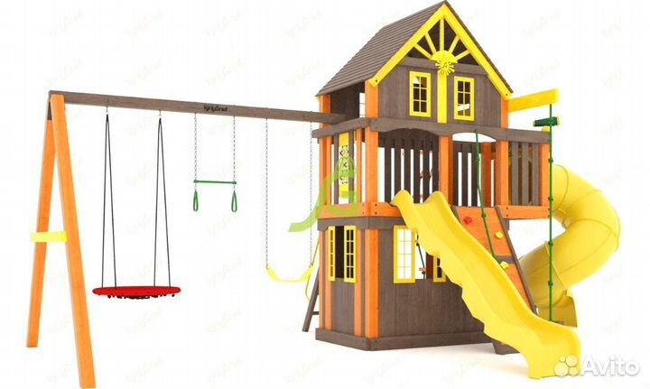 Игровая площадка Шато 2 с трубой (Домик) мод.2
