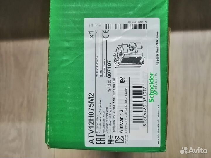 Частотный преобразователь ATV12H075M2 Schneider
