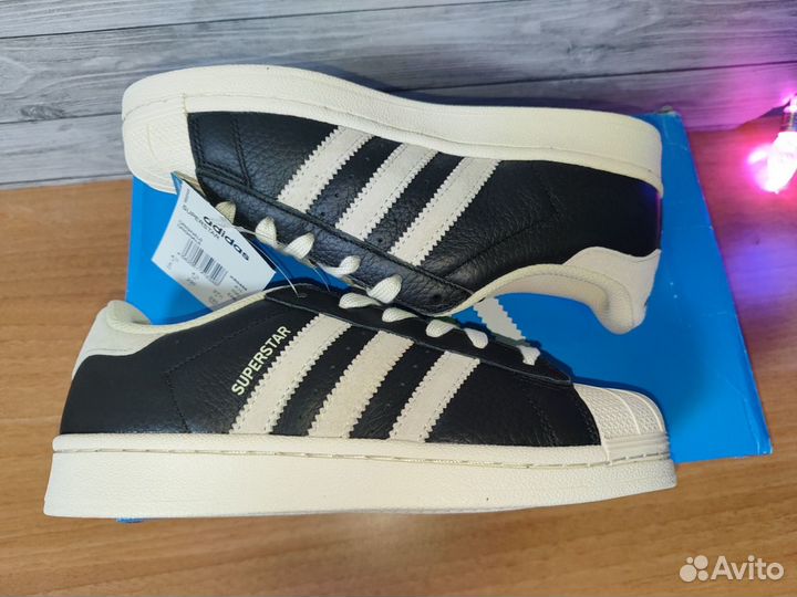 Adidas superstar black white оригинал