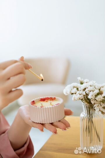 Ароматическая свеча в гипсе 80 мл