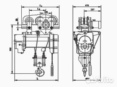 Тельфер / Таль 2000 кг 12 м тэ 200-521